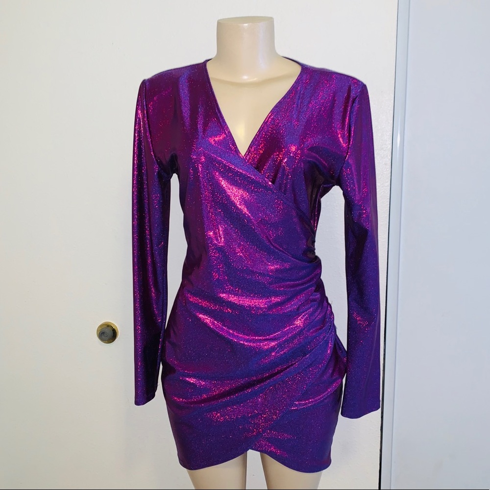 Metallic Purple Dress